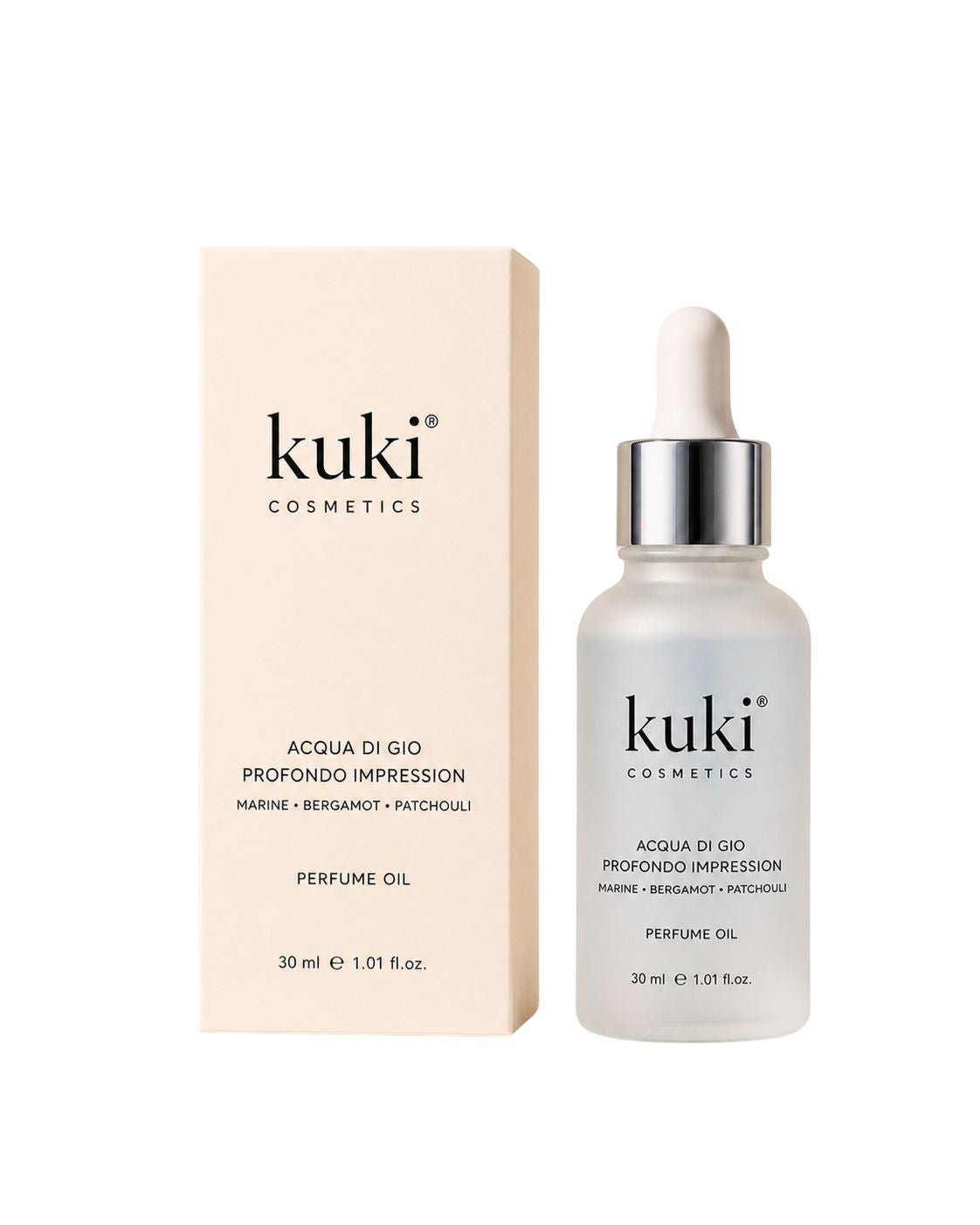 KUKI Acqua di Gio Profondo Impression perfume oil with fresh aquatic and aromatic notes with box