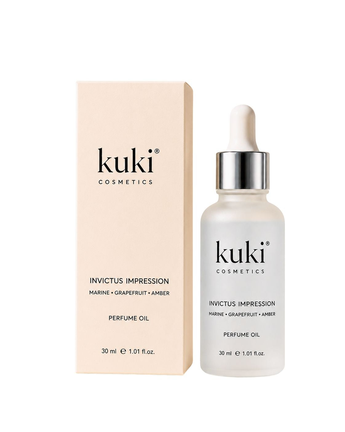 KUKI Invictus Impression perfume oil with fresh marine and masculine fragrance notes with box