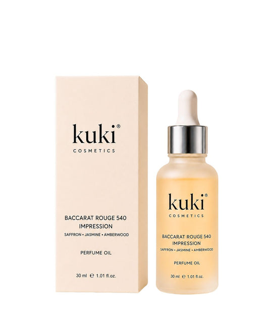 KUKI Baccarat Rouge 540 Impression perfume oil with warm amber and woody notes with box