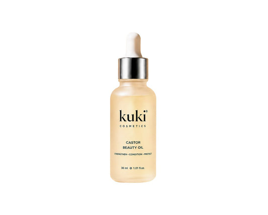 KUKI Castor Beauty Oil for hair, brows, lashes, and skin care routines