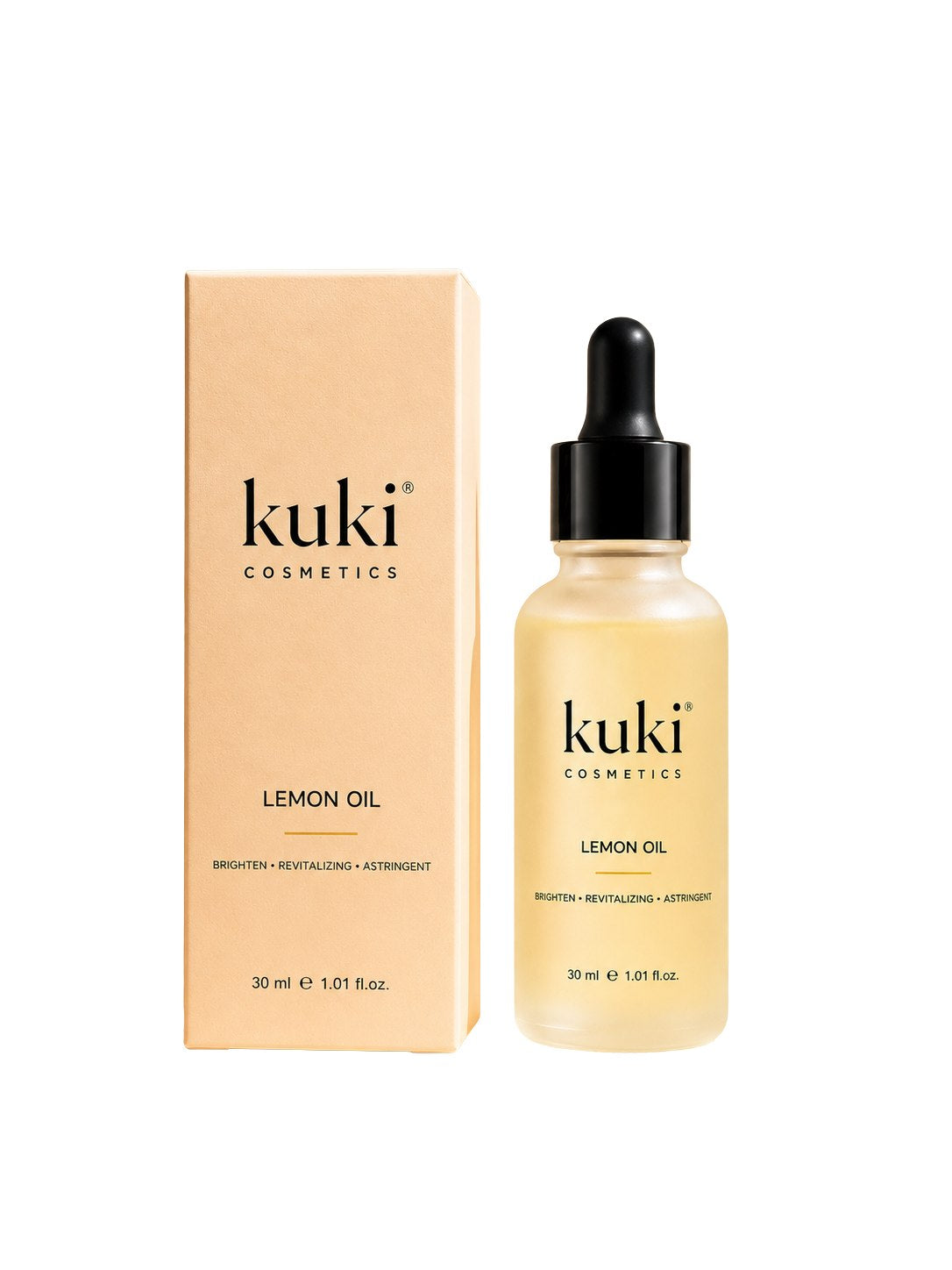 KUKI Lemon Essential Oil bottle with premium packaging