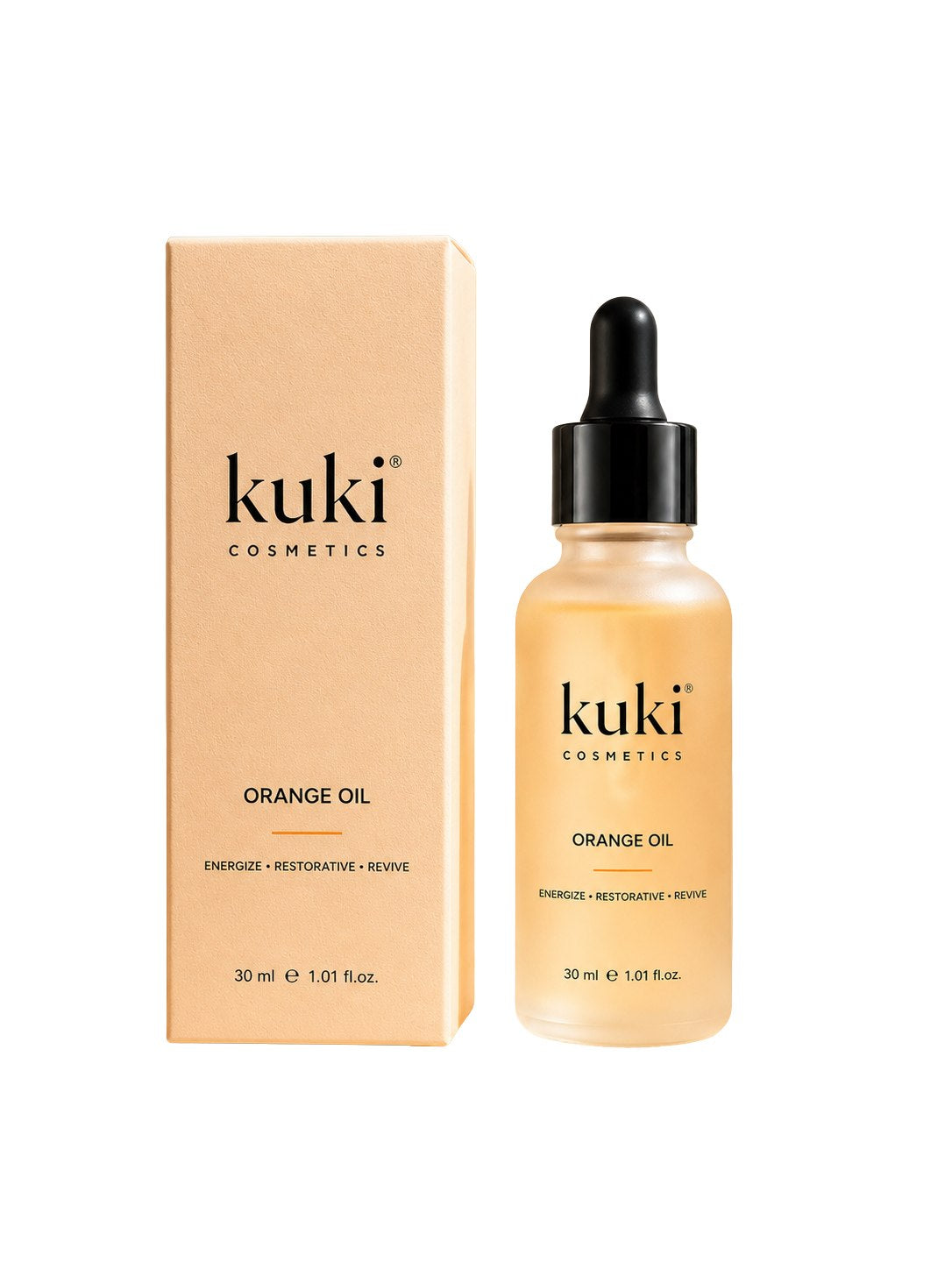 KUKI Orange Essential Oil bottle with premium packaging