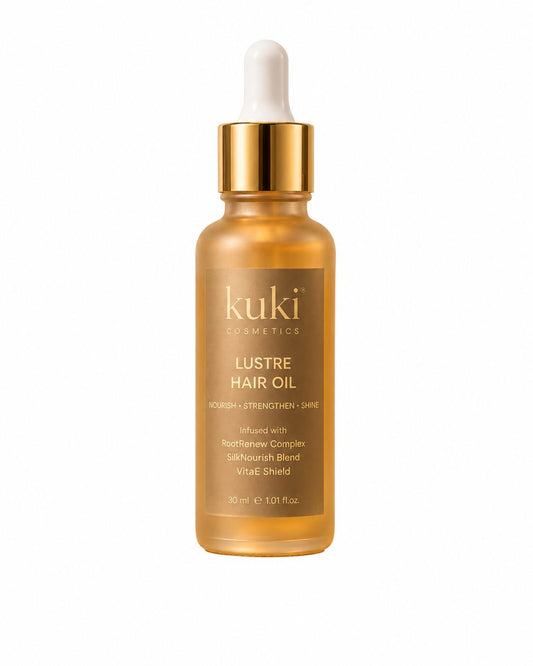 Lustre Hair Oil 30ml by KUKI Cosmetics for shine softness and healthier looking hair